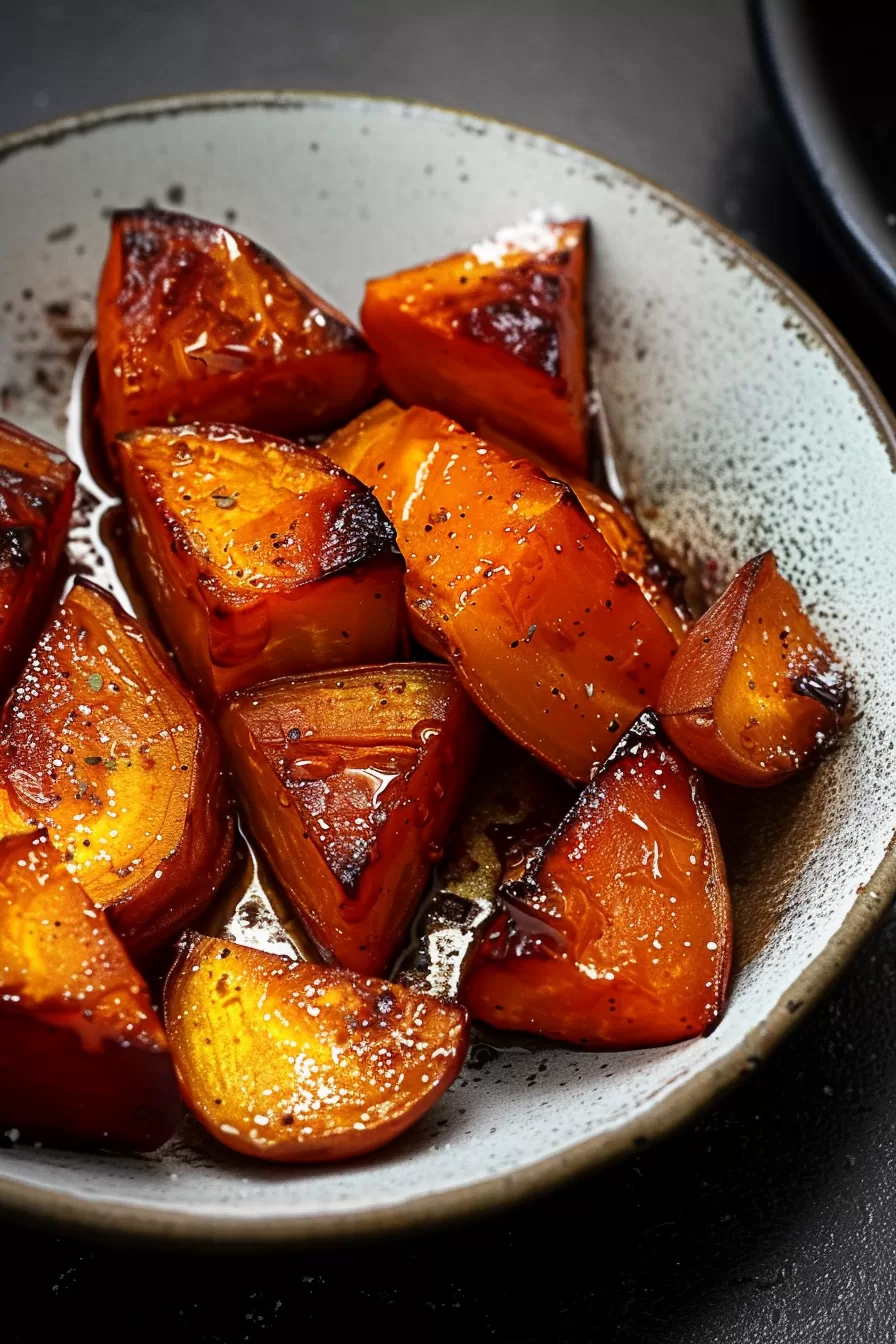 Sweet and Savory Honey Roasted Sweet Potatoes