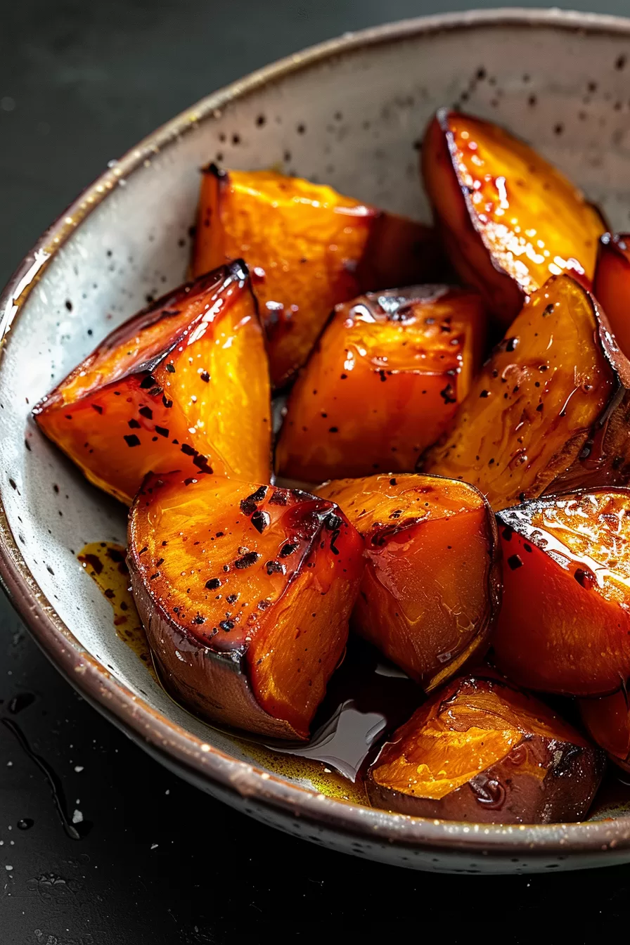 Sweet and Savory Honey Roasted Sweet Potatoes