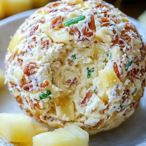 Sweet and Savory Pineapple Cheese Ball