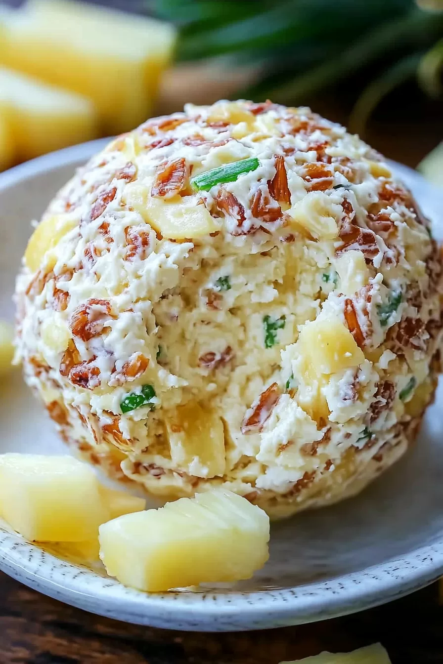 Sweet and Savory Pineapple Cheese Ball