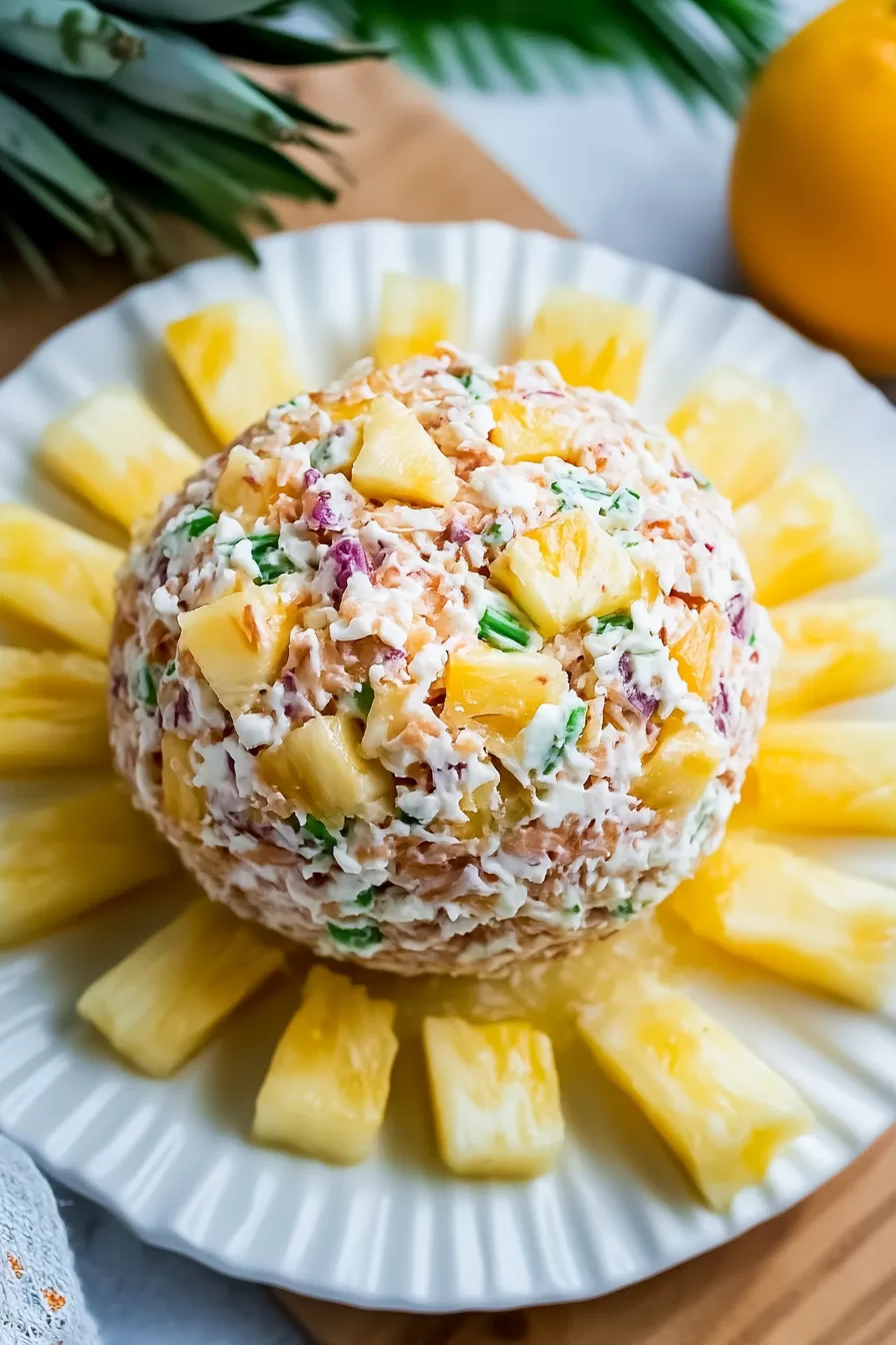 Sweet and Savory Pineapple Cheese Ball