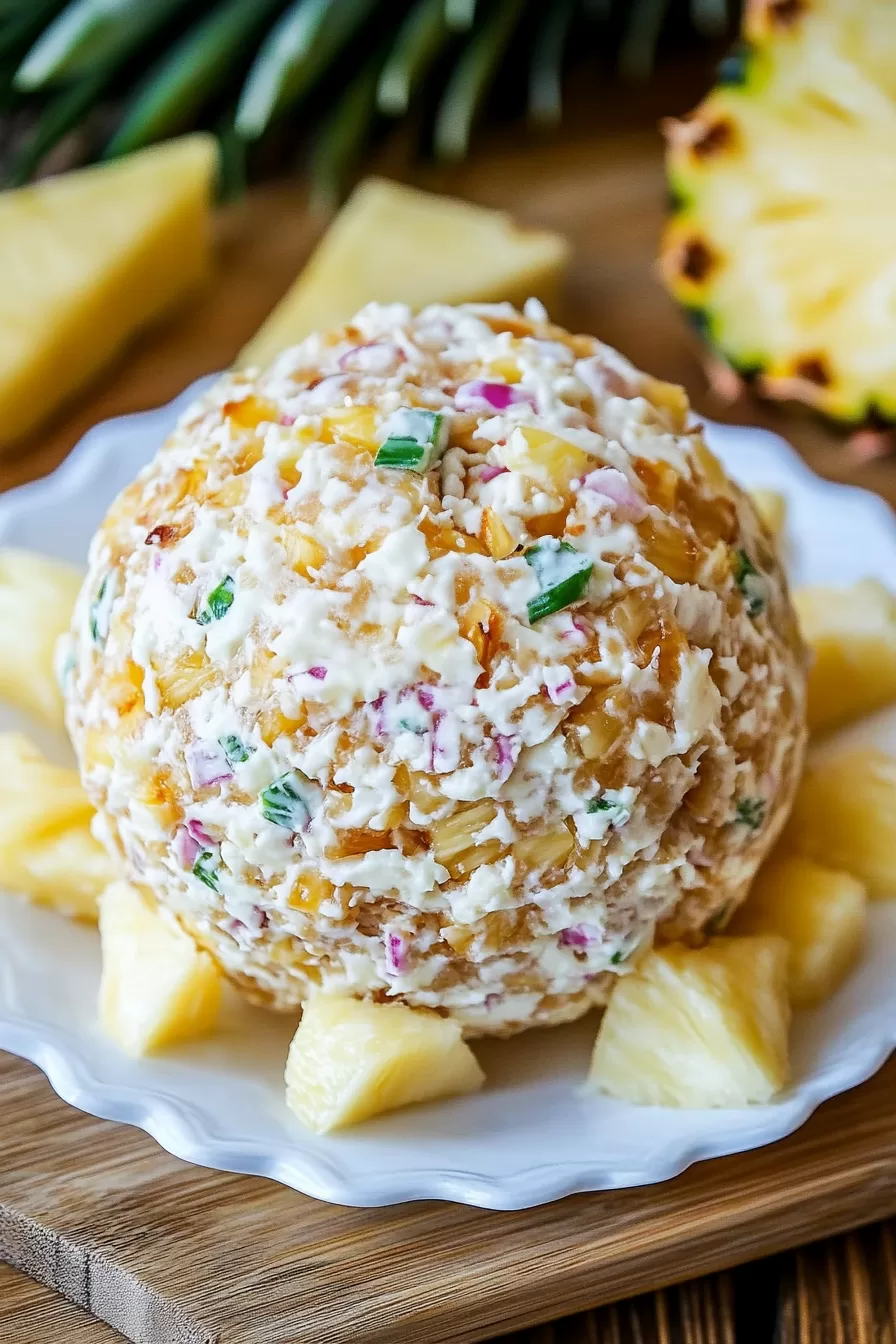 Sweet and Savory Pineapple Cheese Ball