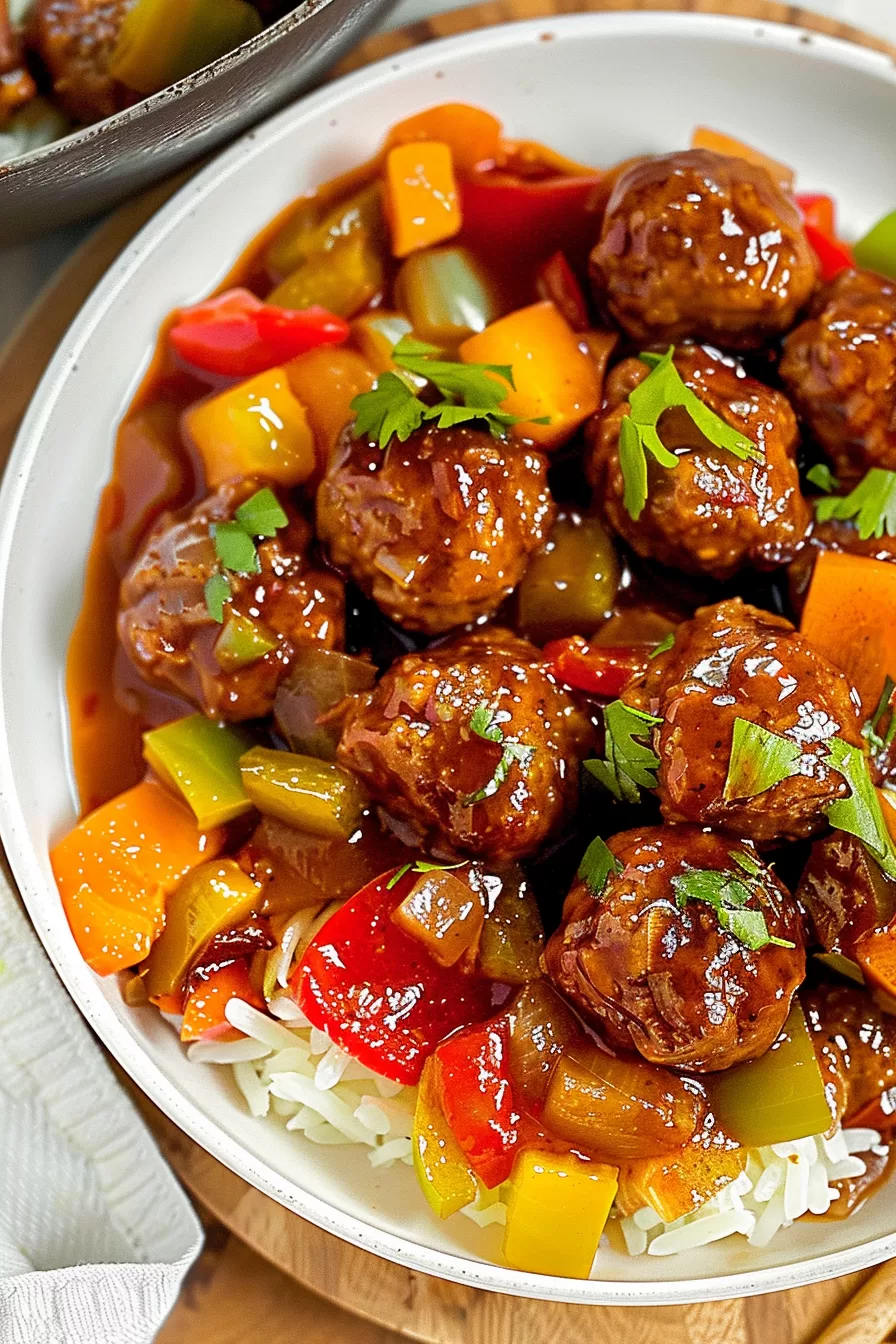 Tangy Sweet and Sour Meatballs