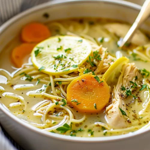 Zesty Lemon Chicken Soup