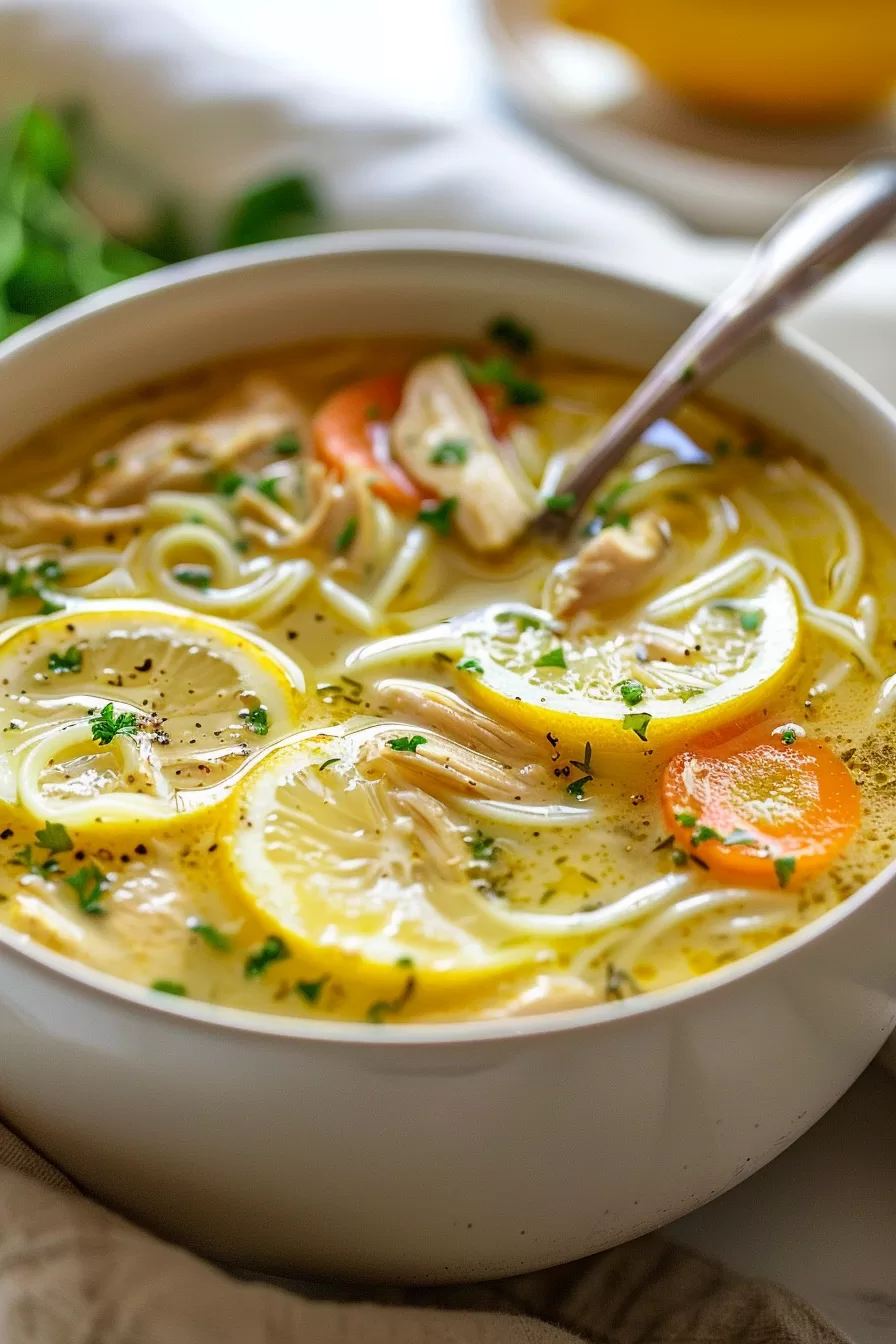 Zesty Lemon Chicken Soup