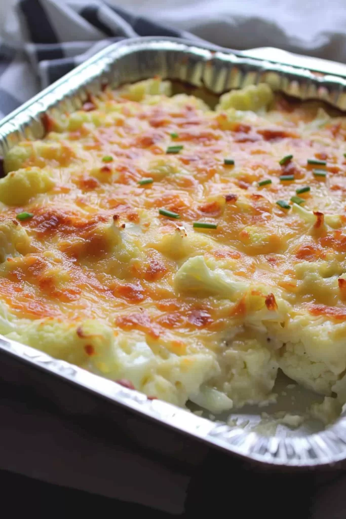 Baked Cheesy Cauliflower Casserole