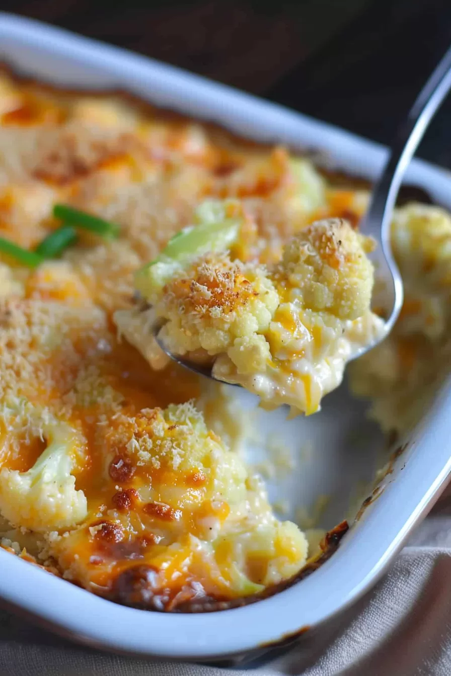 Baked Cheesy Cauliflower Casserole