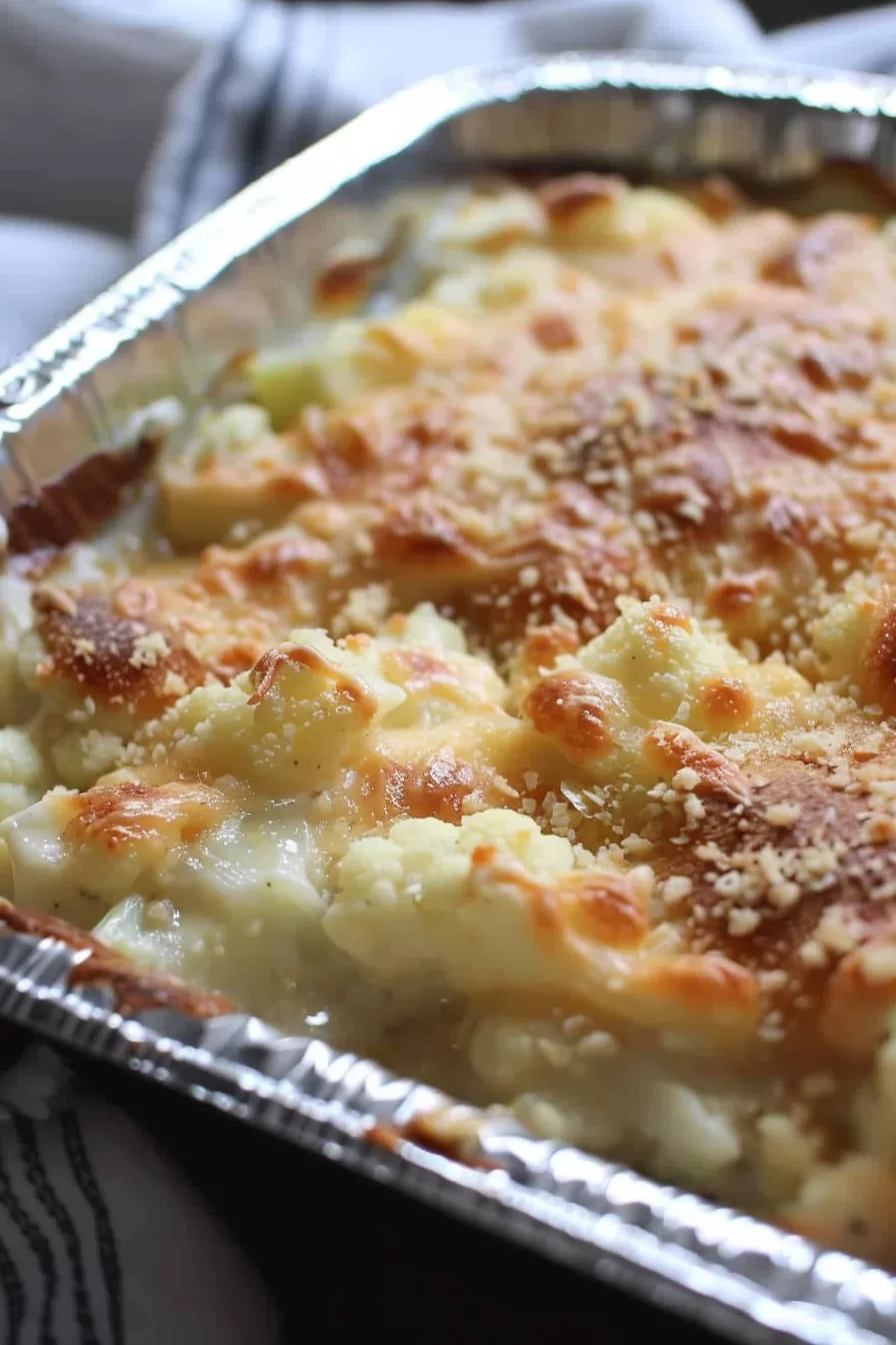 Baked Cheesy Cauliflower Casserole