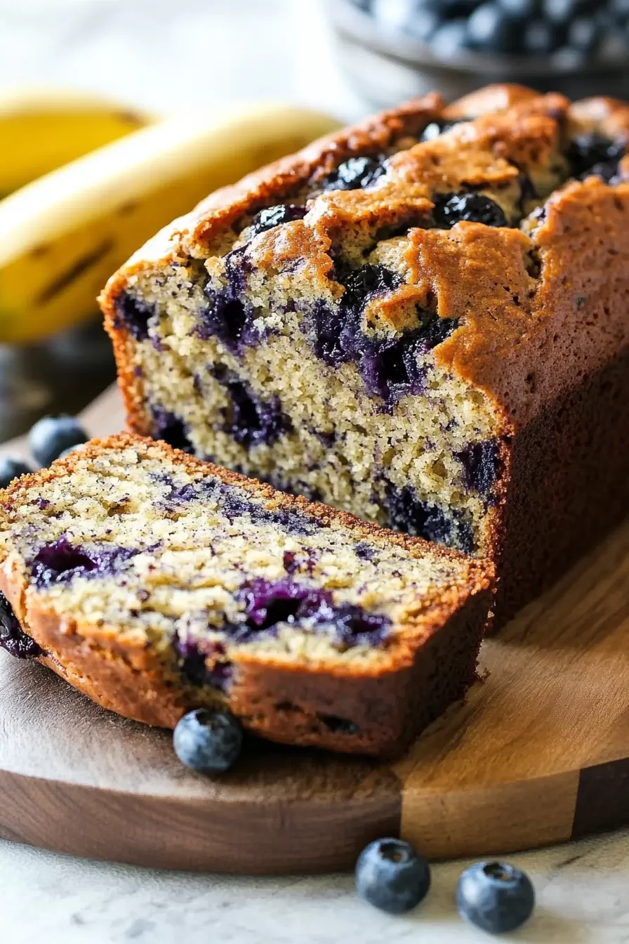 Slices of bread arranged on a plate, highlighting the berry-filled texture.