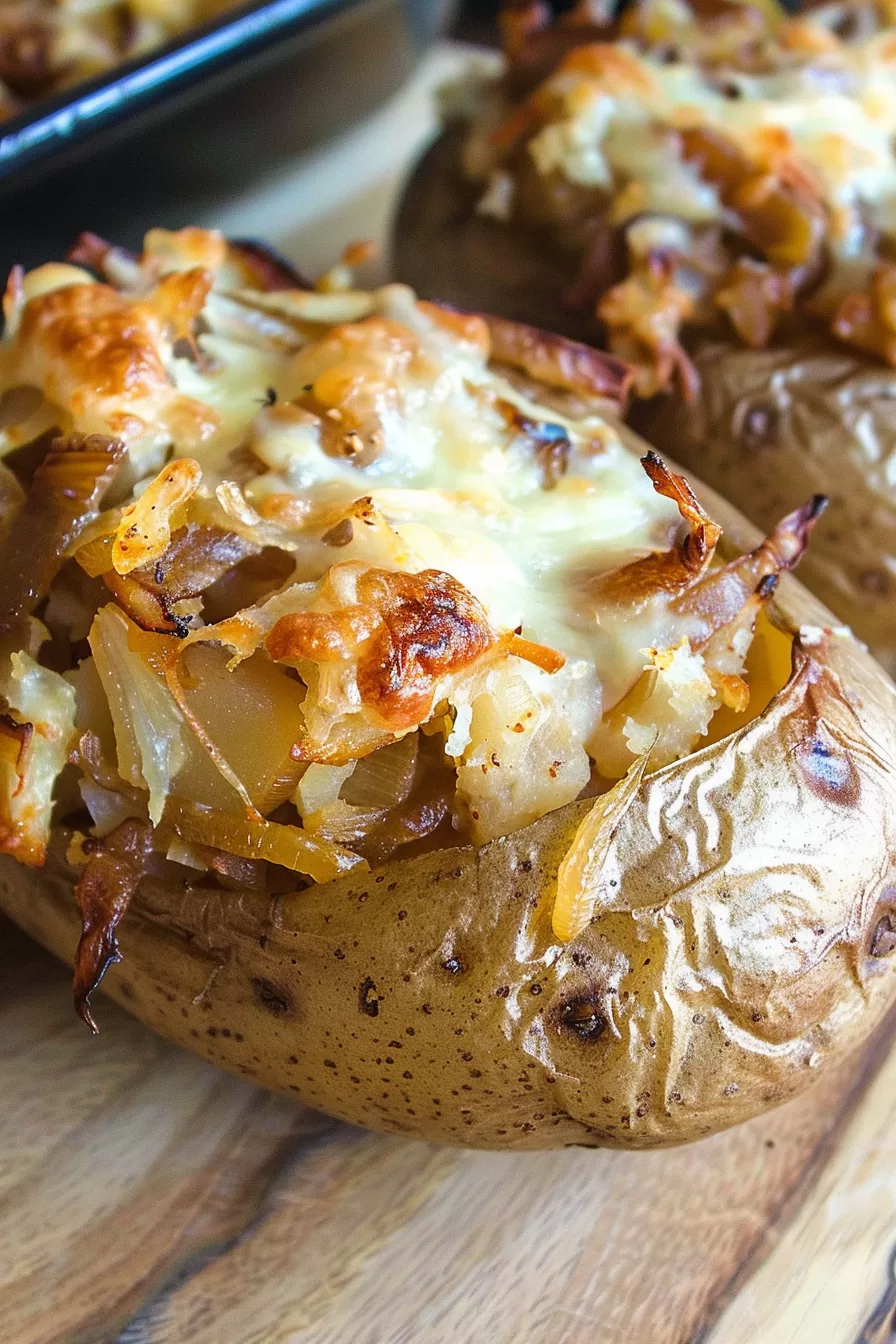 Cheesy French Onion Stuffed Potatoes