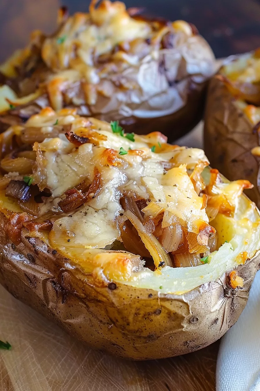 Cheesy French Onion Stuffed Potatoes