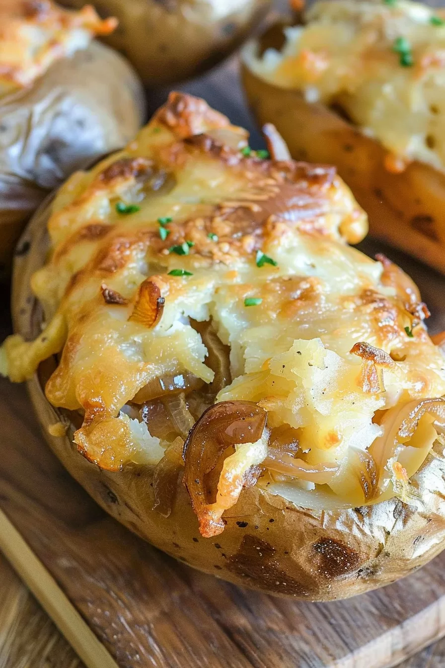 Cheesy French Onion Stuffed Potatoes