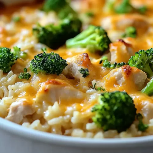 Golden-brown casserole with a bubbly cheese crust fresh out of the oven.