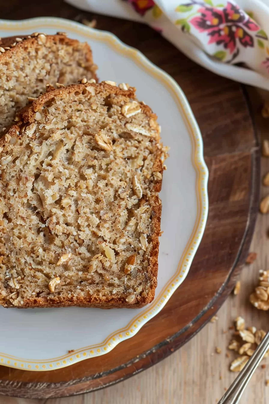 Sliced loaf showing a dense, wholesome texture with visible Grape-Nuts pieces.