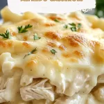 Dump and Bake Chicken Alfredo Casserole