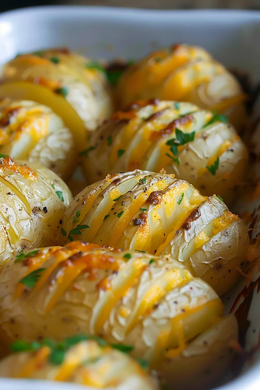 Creamy, perfectly browned potato bake with crispy edges.