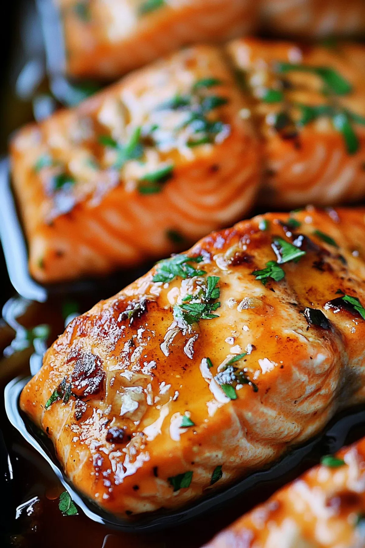 Tender, flaky salmon with a rich, sweet-savory glaze.