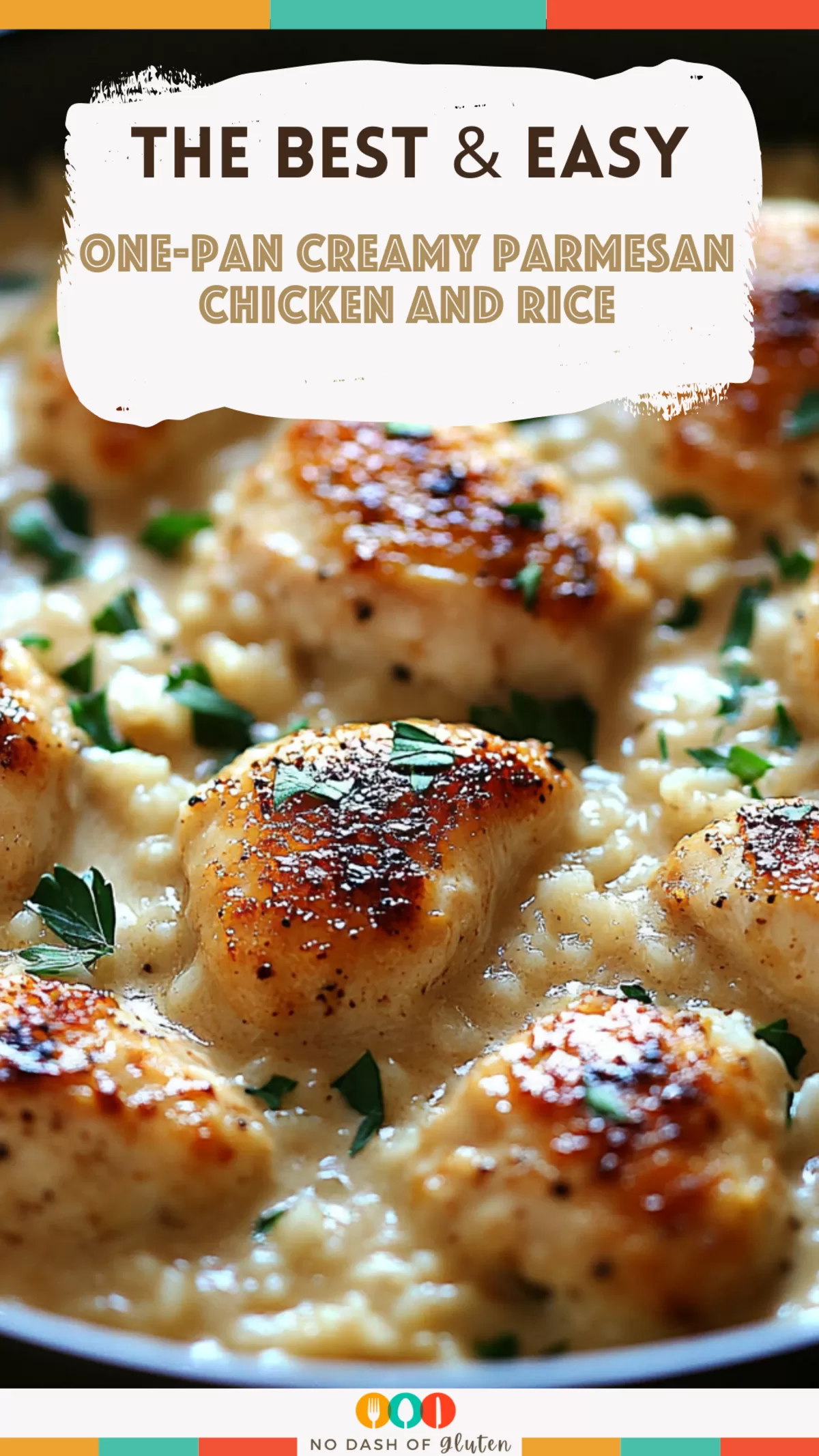 One-Pan Creamy Parmesan Chicken and Rice