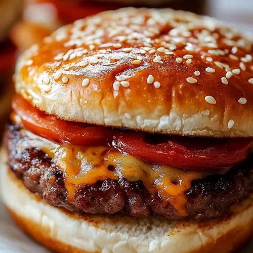 Crispy bun sandwiching a beef patty, marinara sauce, and gooey melted mozzarella.