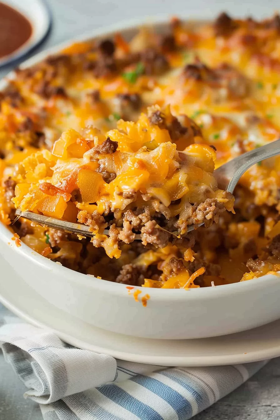 Savory Patty Melt Casserole