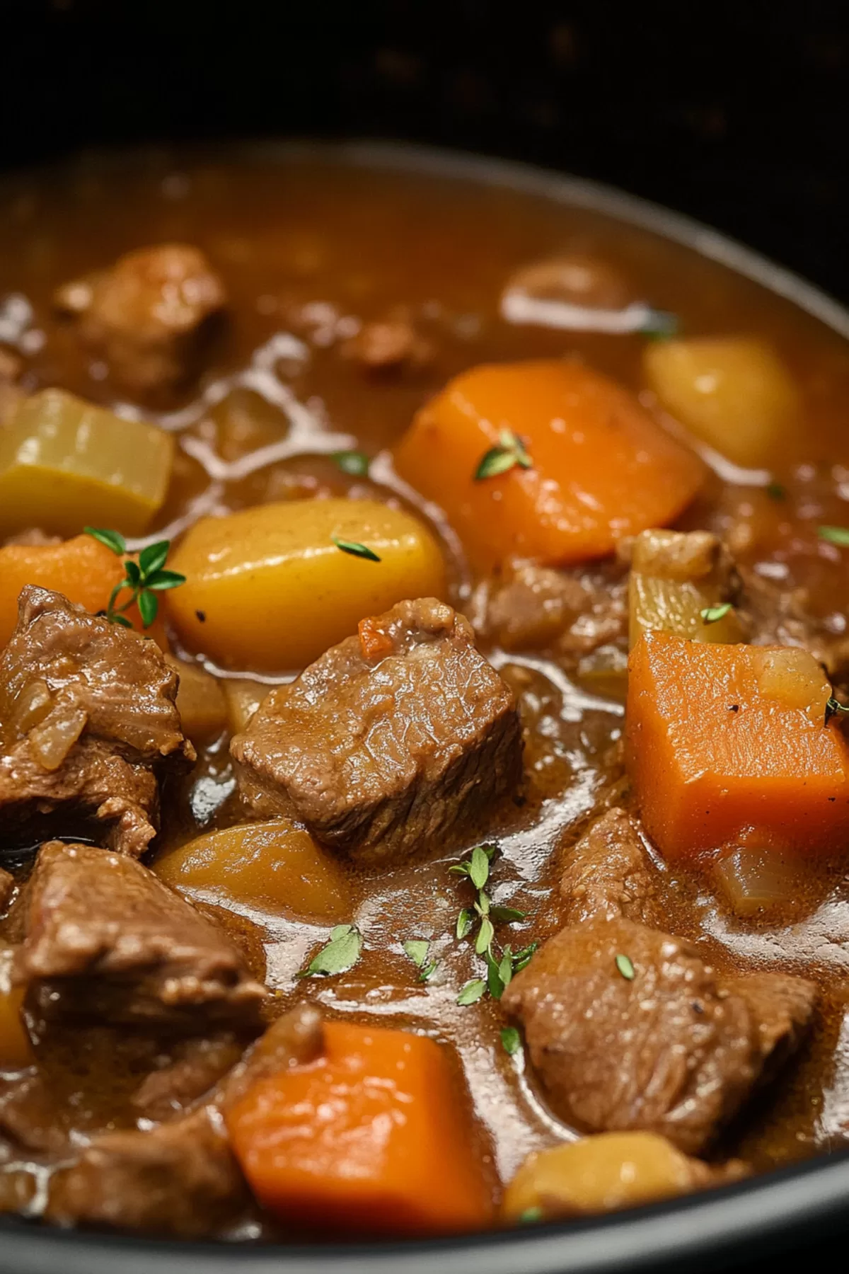 A comforting stew filled with slow-cooked flavors and vibrant herbs.