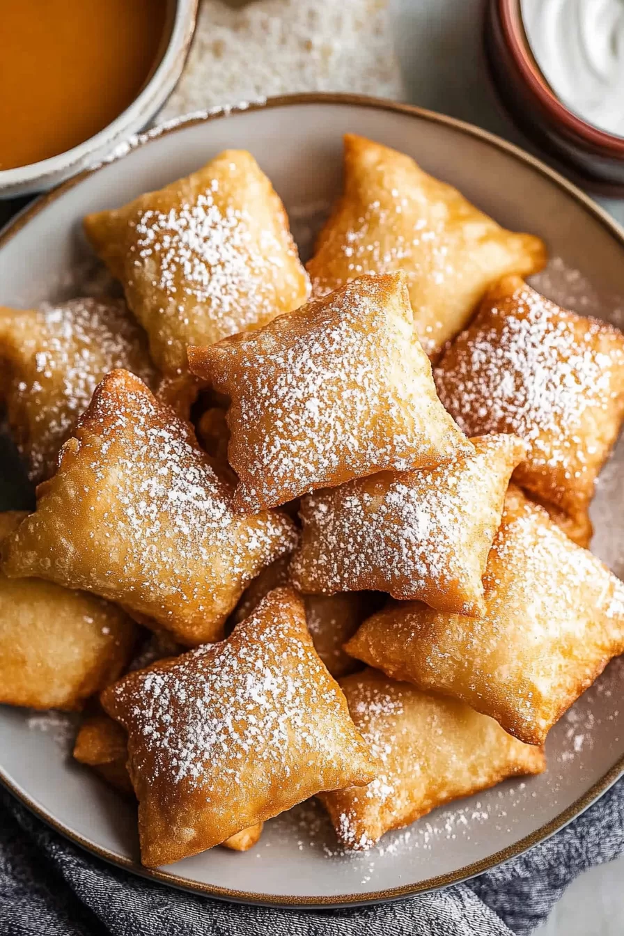 Crispy, airy pastries displayed on a serving tray, ready to enjoy.