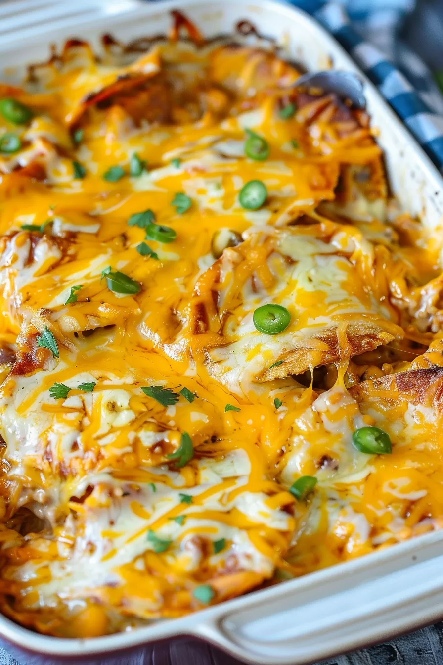 Spicy Pulled Pork King Ranch Casserole