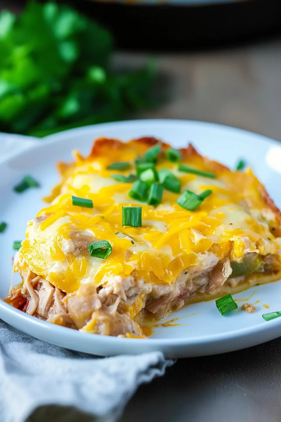 Spicy Pulled Pork King Ranch Casserole