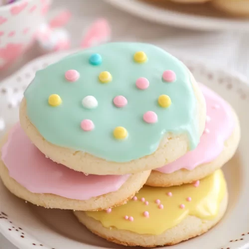 A batch of sugar cookies topped with perfectly set icing in festive designs.