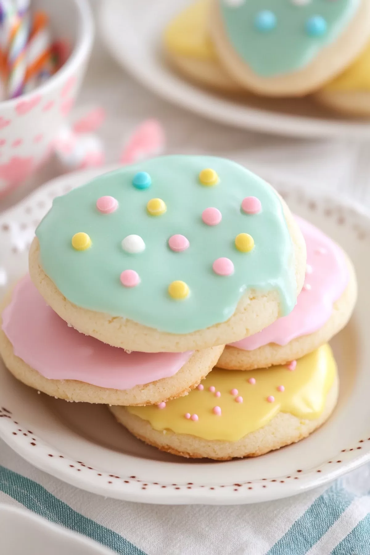 A batch of sugar cookies topped with perfectly set icing in festive designs.