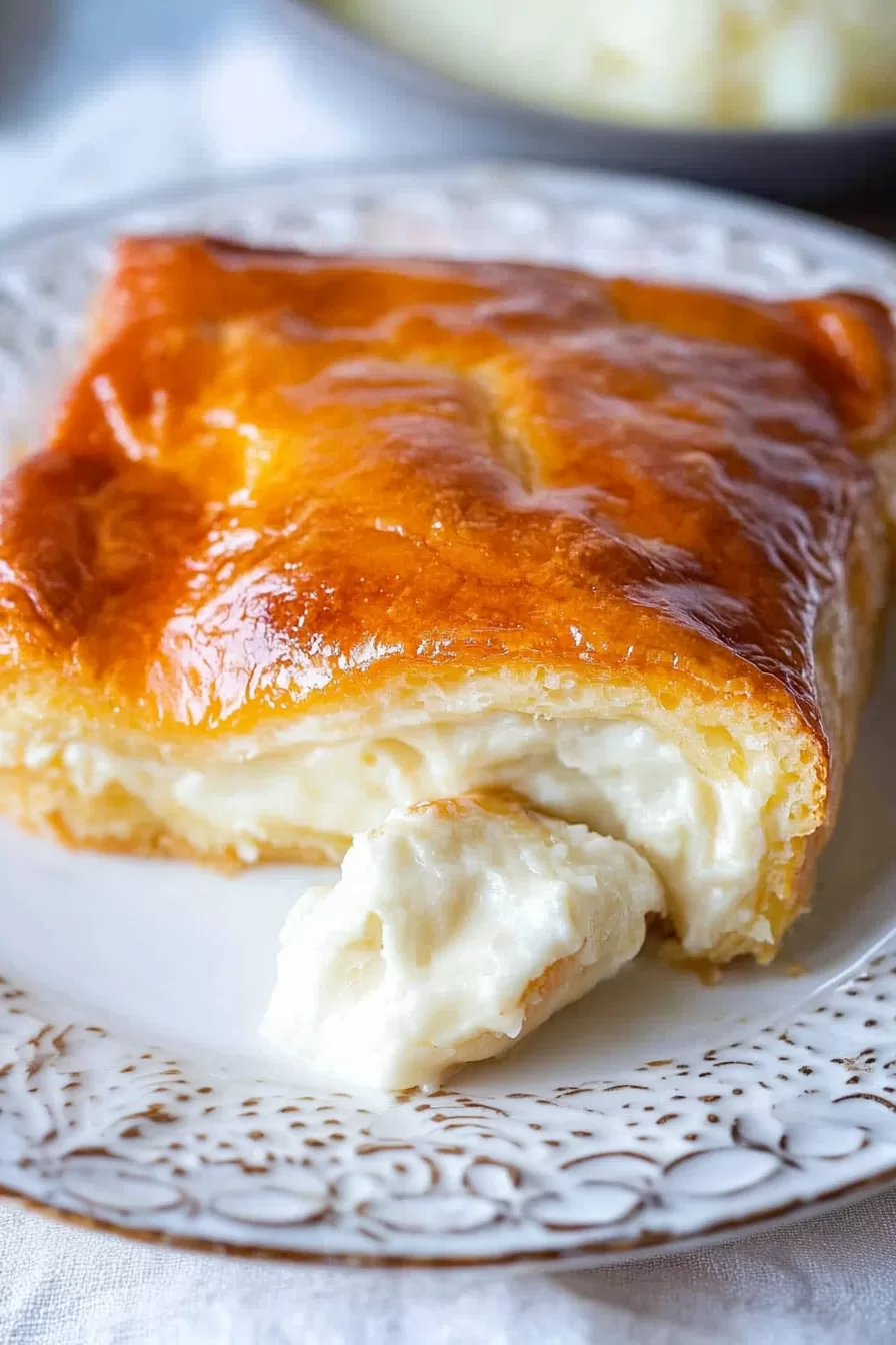 A serving dish filled with warm Breakfast Cheese Danish, ready to be enjoyed for a cozy morning treat.