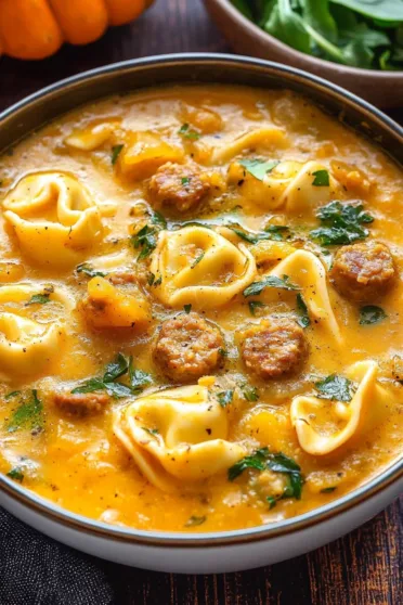 Butternut Sausage Tortellini Soup