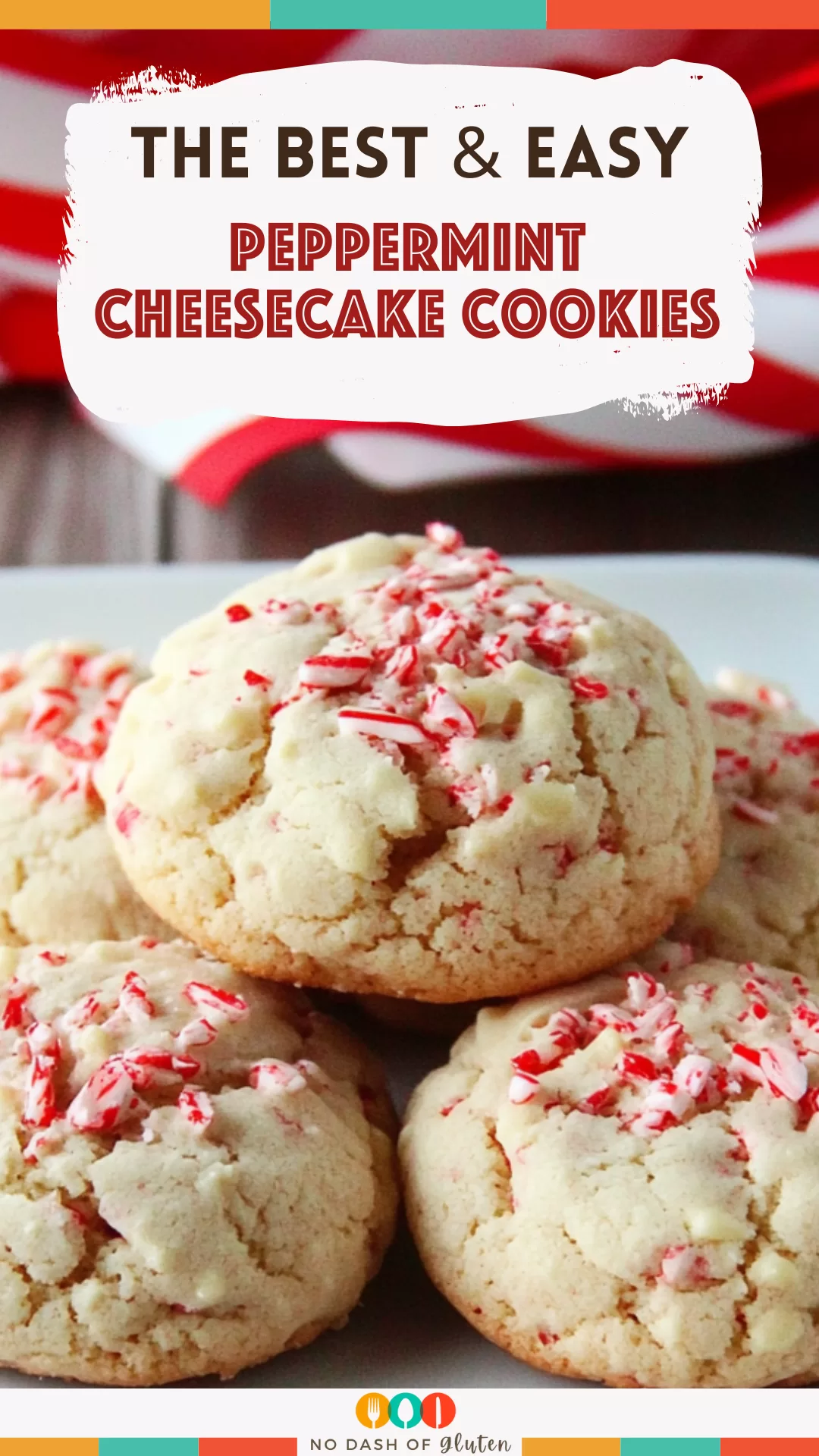 Peppermint Cheesecake Cookies