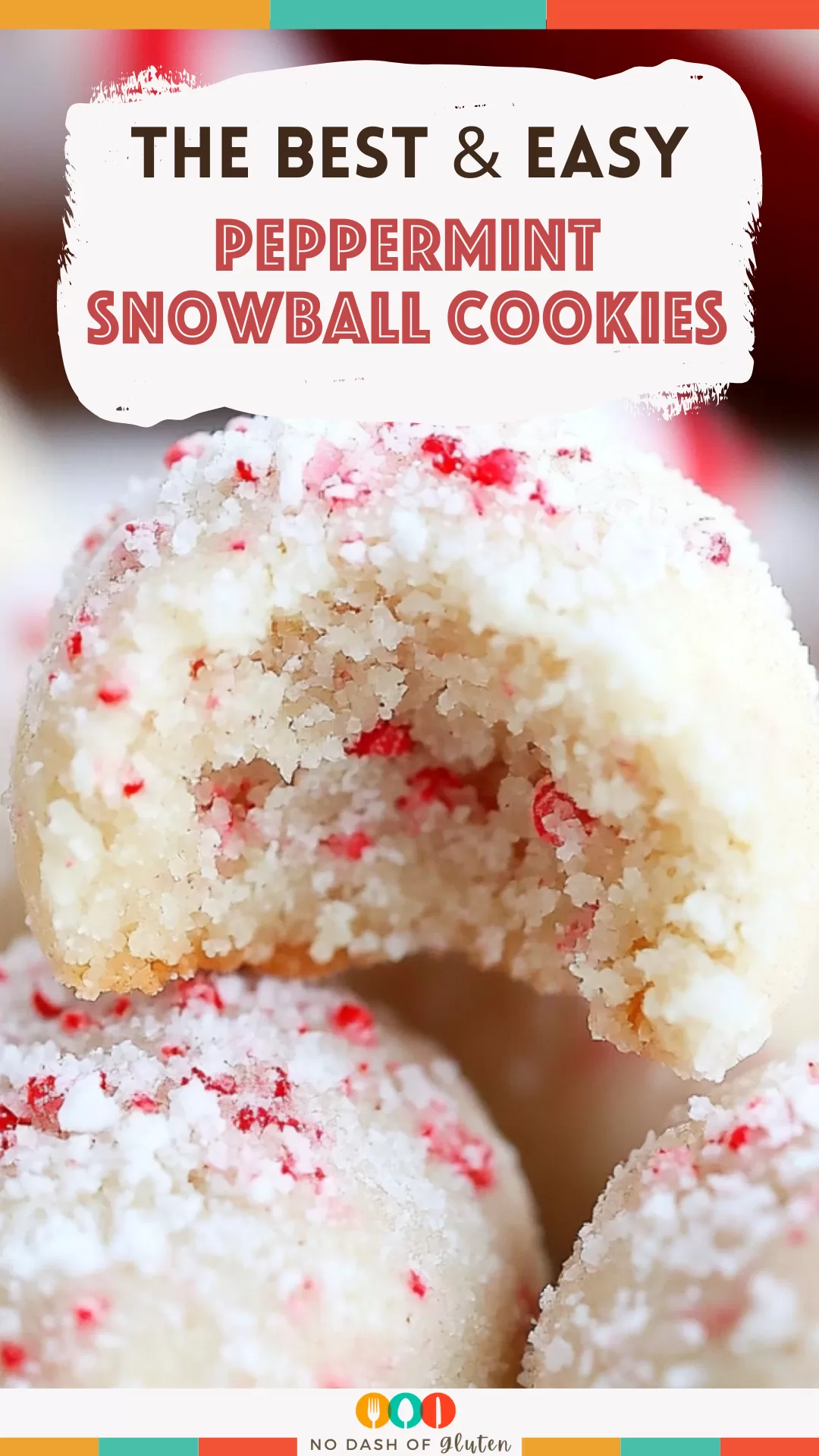 Peppermint Snowball Cookies