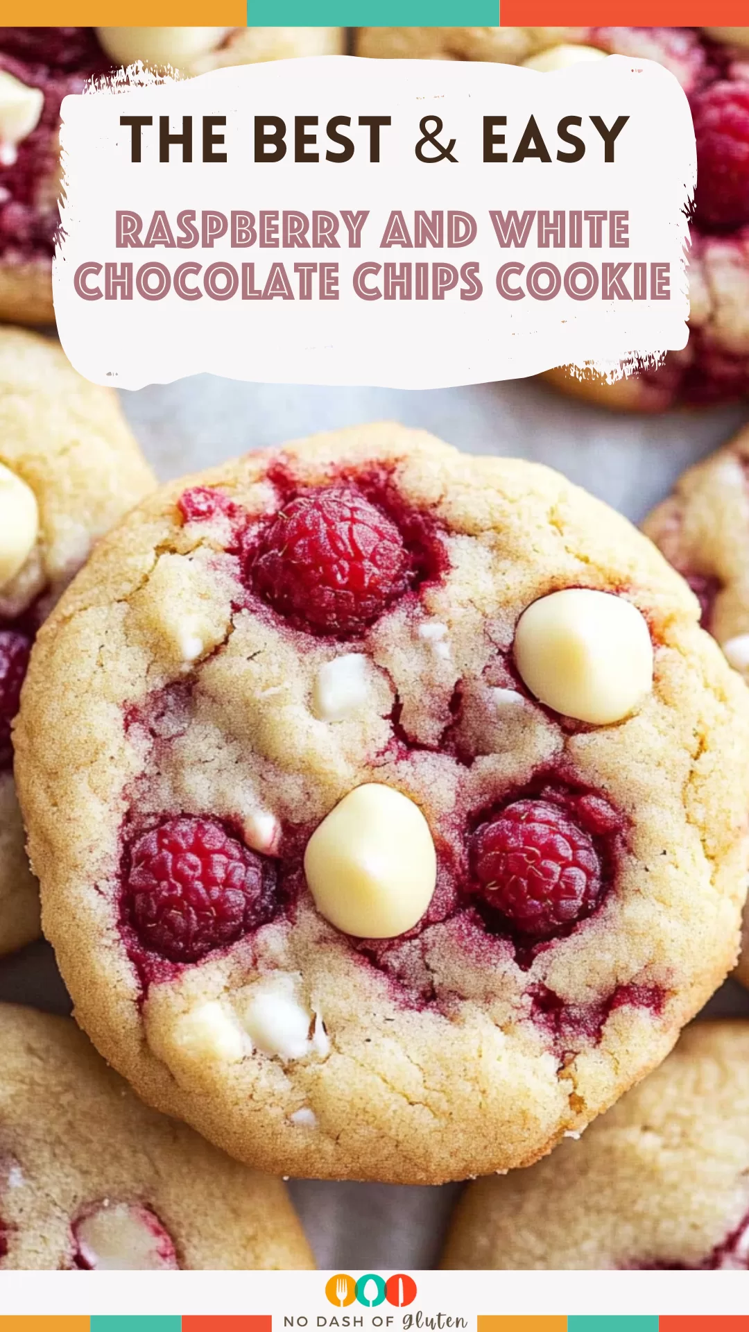 Raspberry and White Chocolate chips Cookie