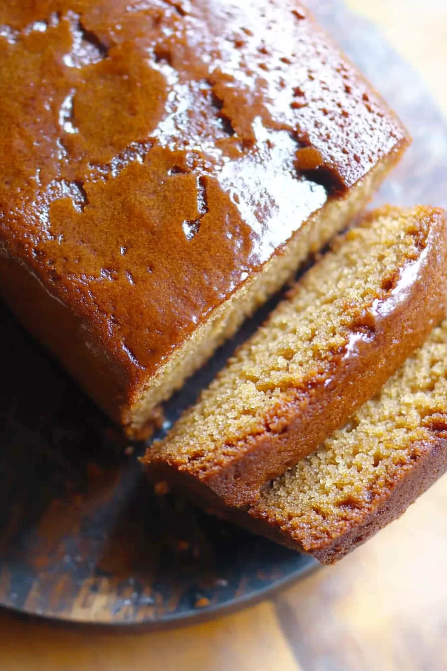 Slices of spiced ginger cake arranged beautifully, highlighting the moist and rich texture.