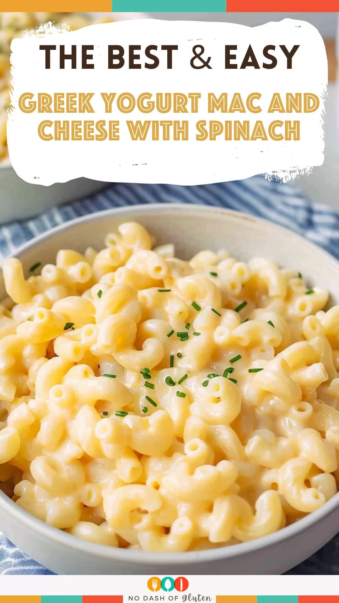 Greek Yogurt Mac and Cheese with Spinach