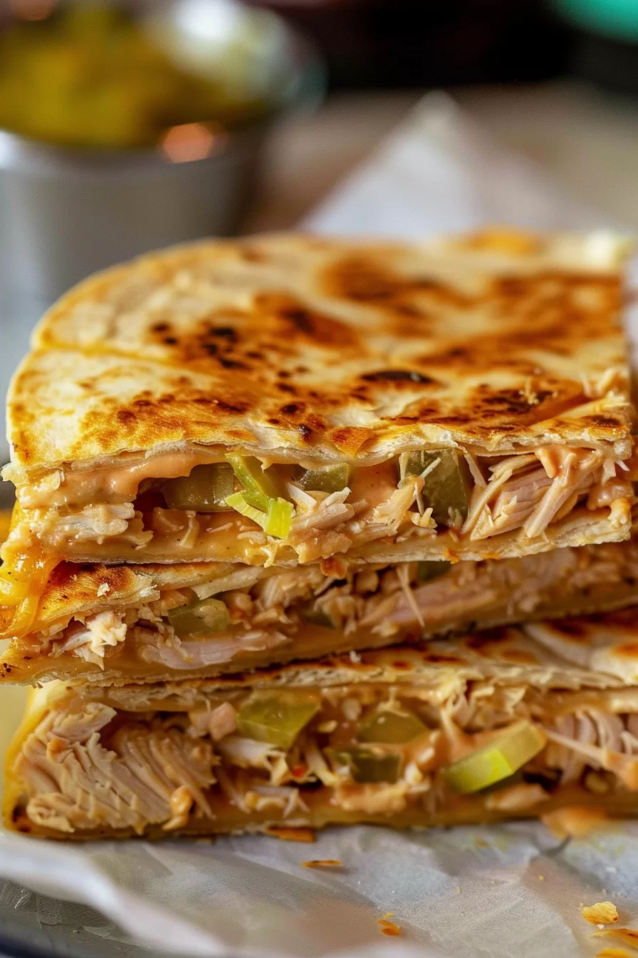 Perfectly grilled tuna melt wrap, featuring a melty, cheesy center and fresh vegetable crunch, ready to enjoy.