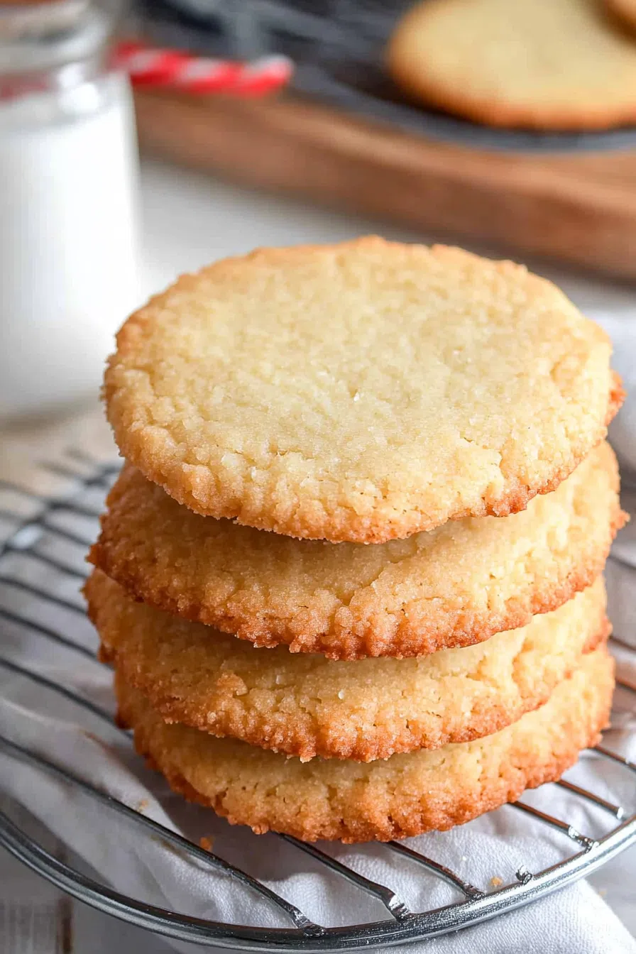 Golden-brown cookies on a cooling rack.
