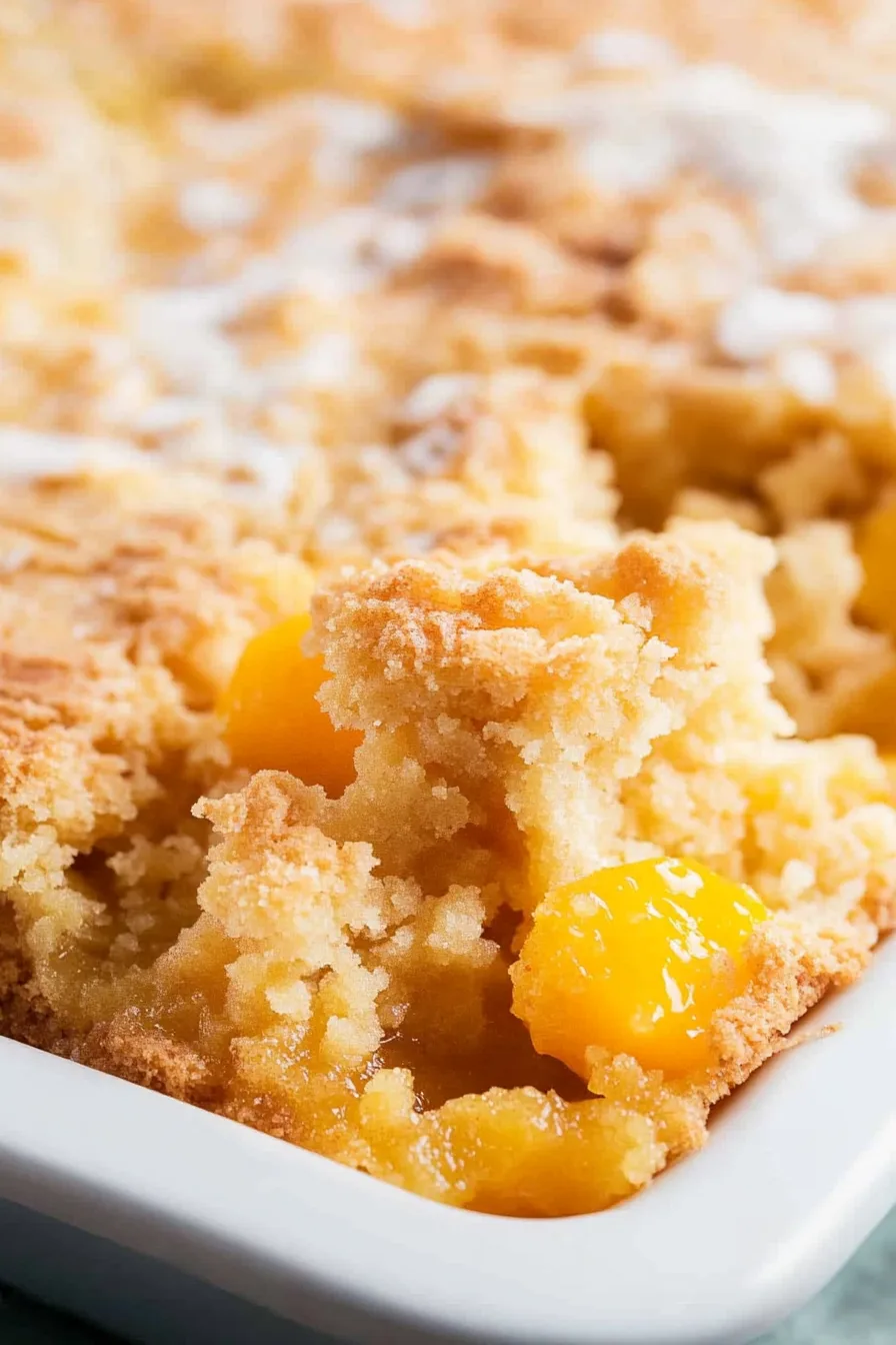 3 Ingredient Peach Cobbler