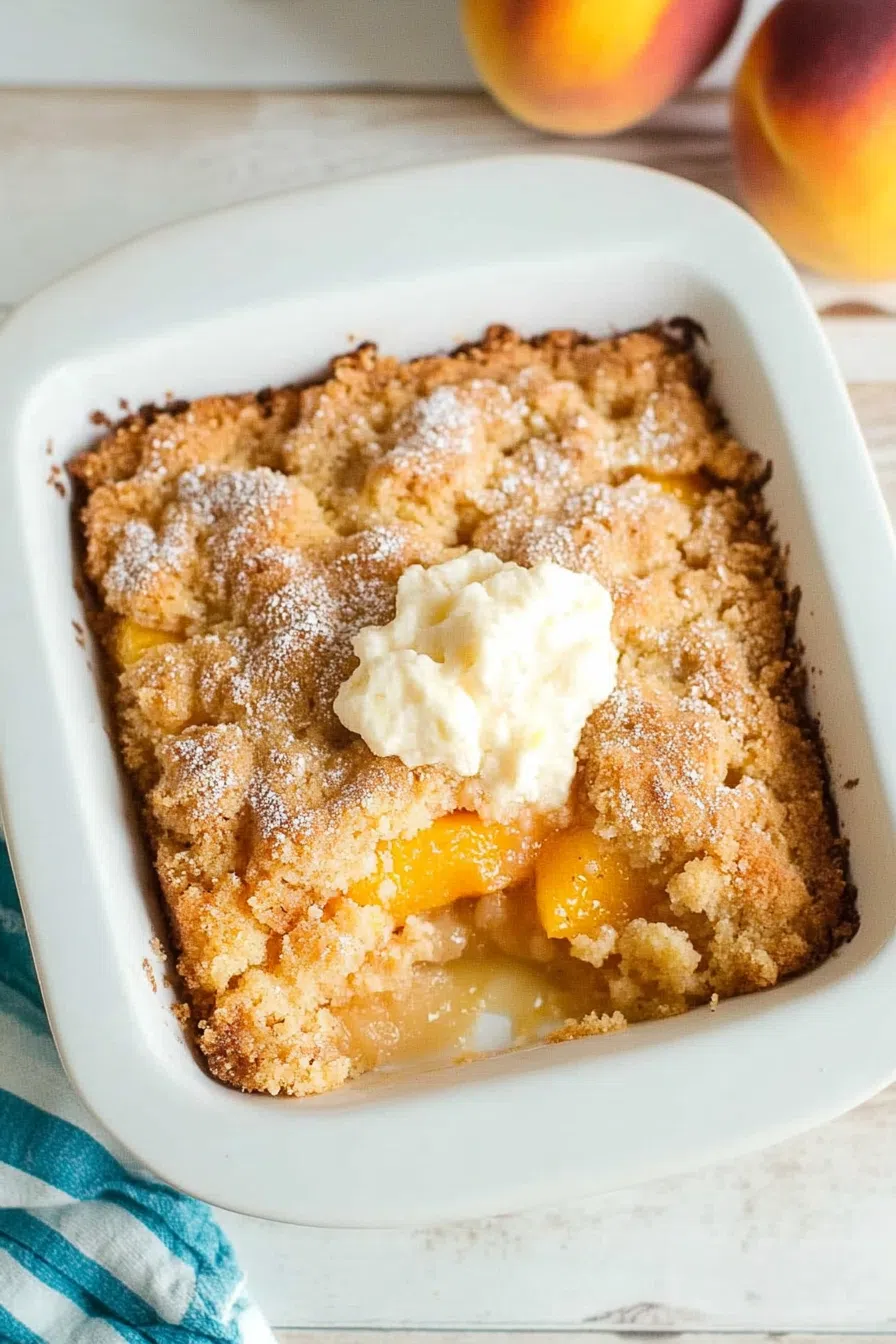 3 Ingredient Peach Cobbler