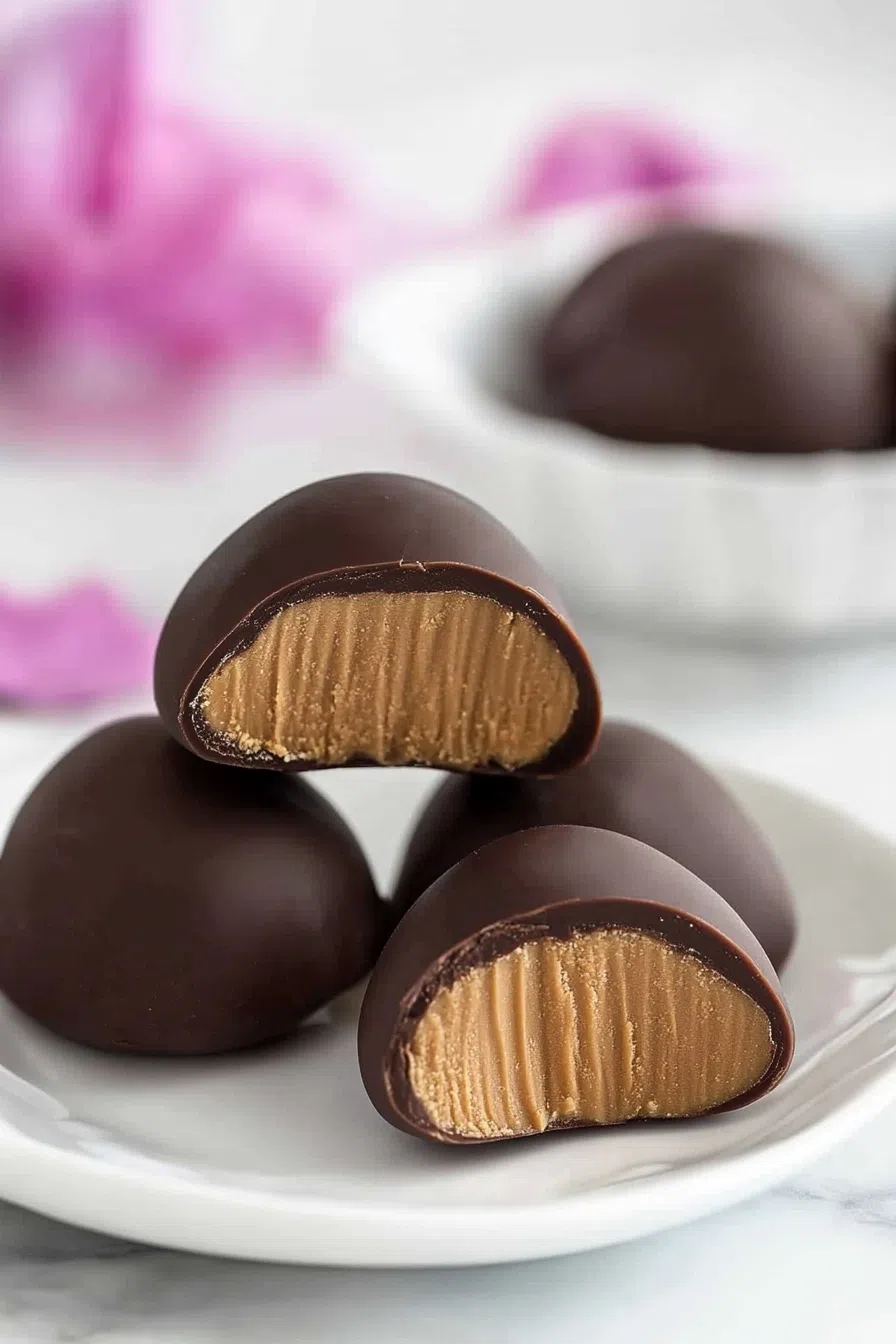 Homemade candy arranged on a plate with a festive touch.