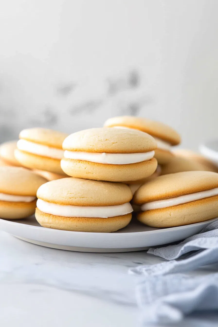 A delicious whoopie pie ready to be enjoyed.
