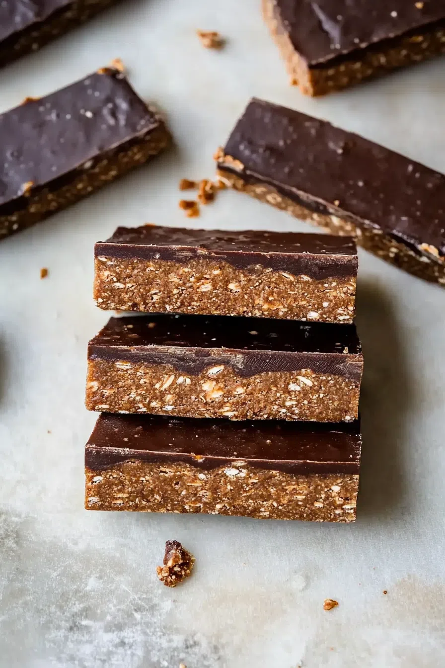 Individually wrapped protein bars arranged neatly on a plate.