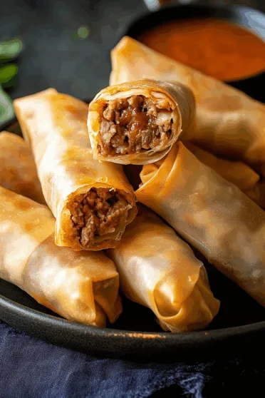 Cheeseburger Spring Rolls Recipe