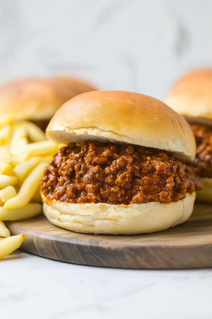 A hearty sandwich served on a plate with a side of crispy fries.