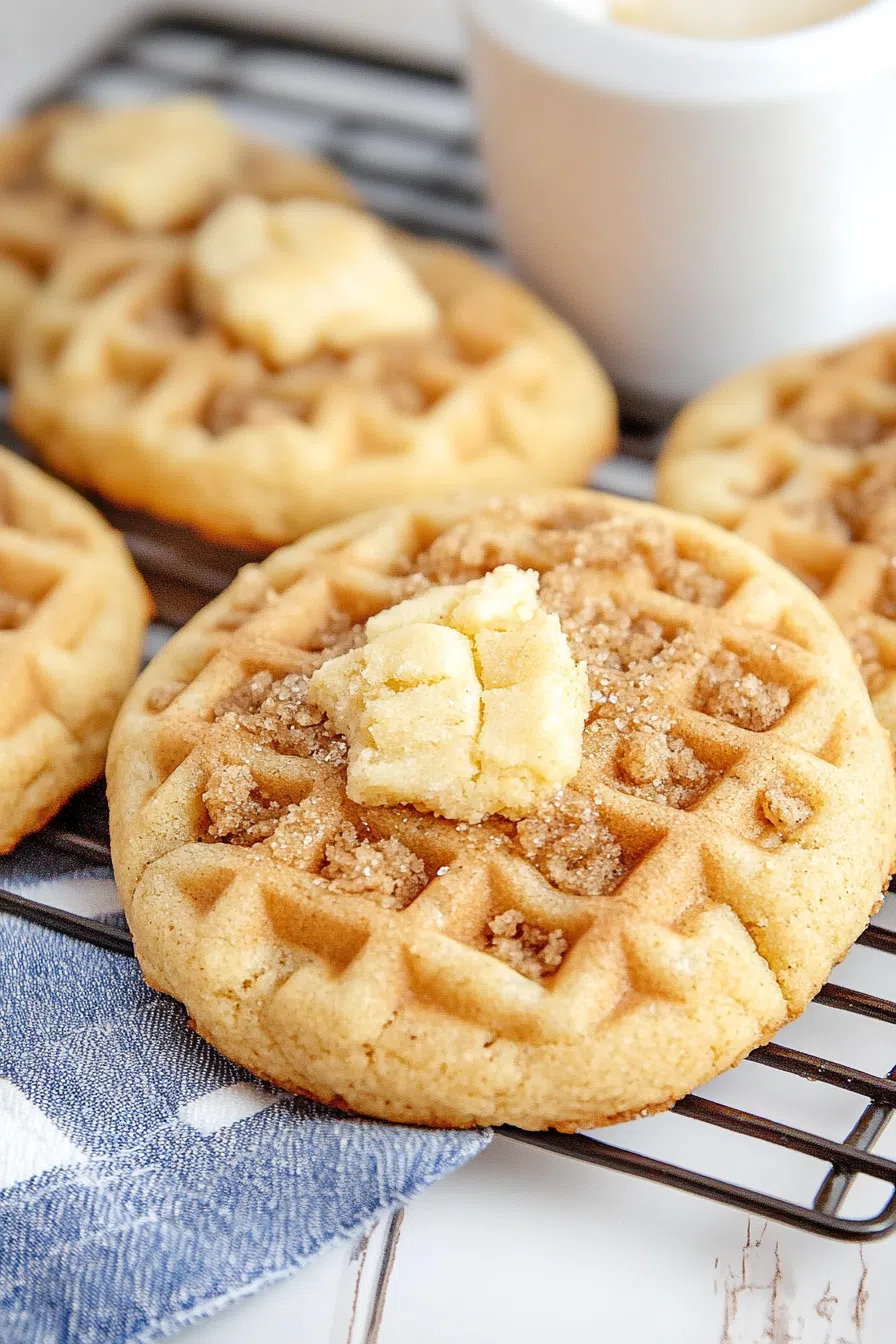Freshly baked cookies with a warm, golden-brown color.