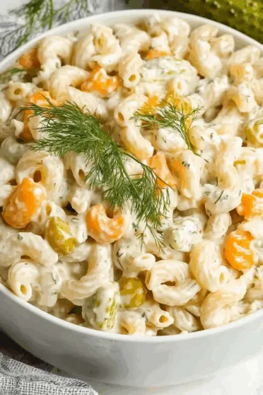 Dill Pickle Macaroni Salad