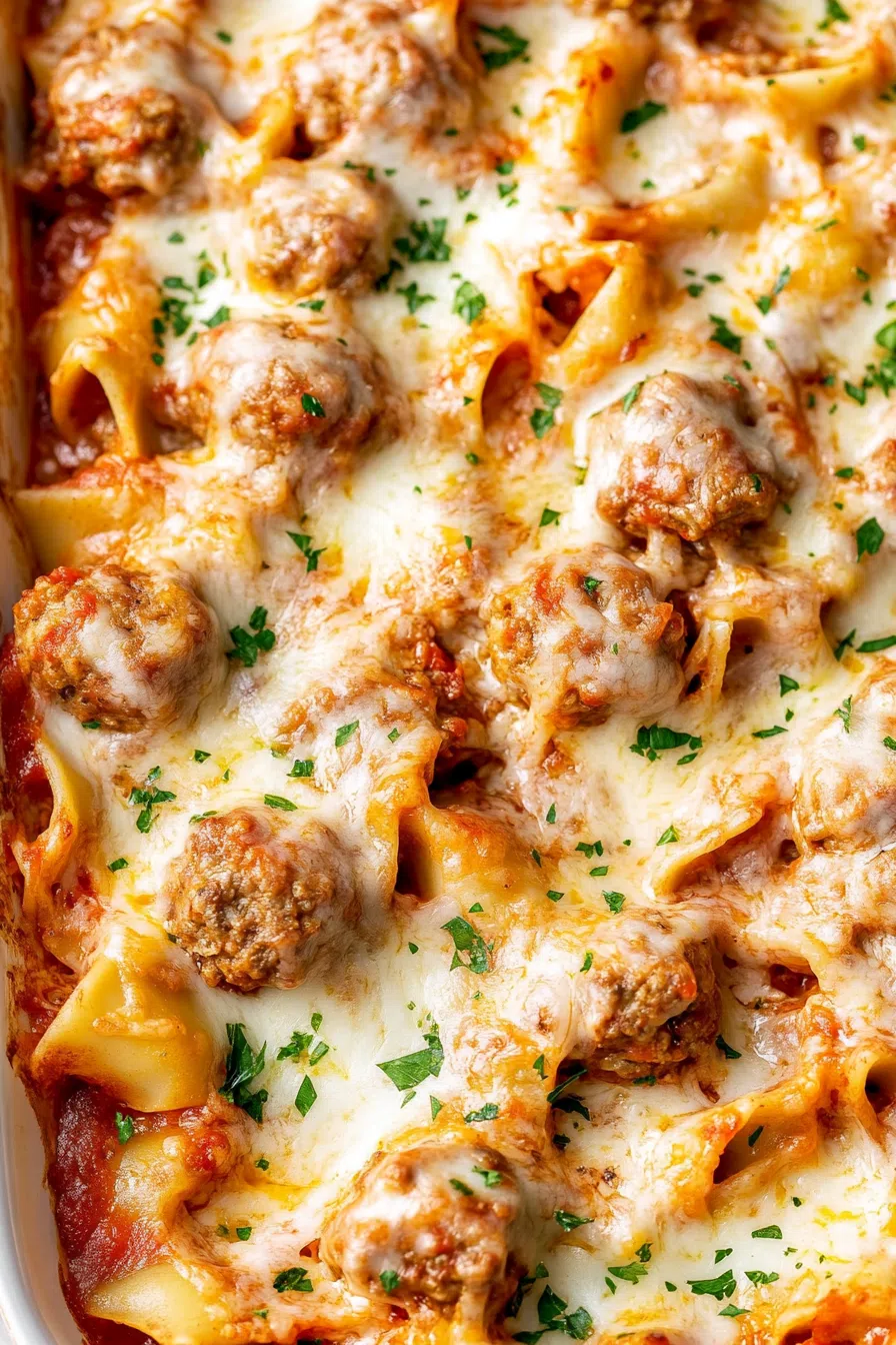 A bubbling, fresh-from-the-oven casserole topped with melted cheese and herbs.