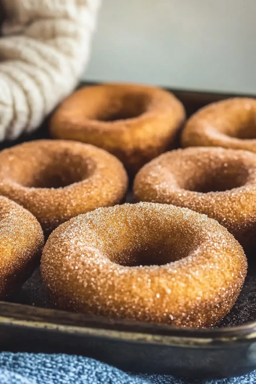 Close-up of a donut showing its fluffy texture and smooth glaze.